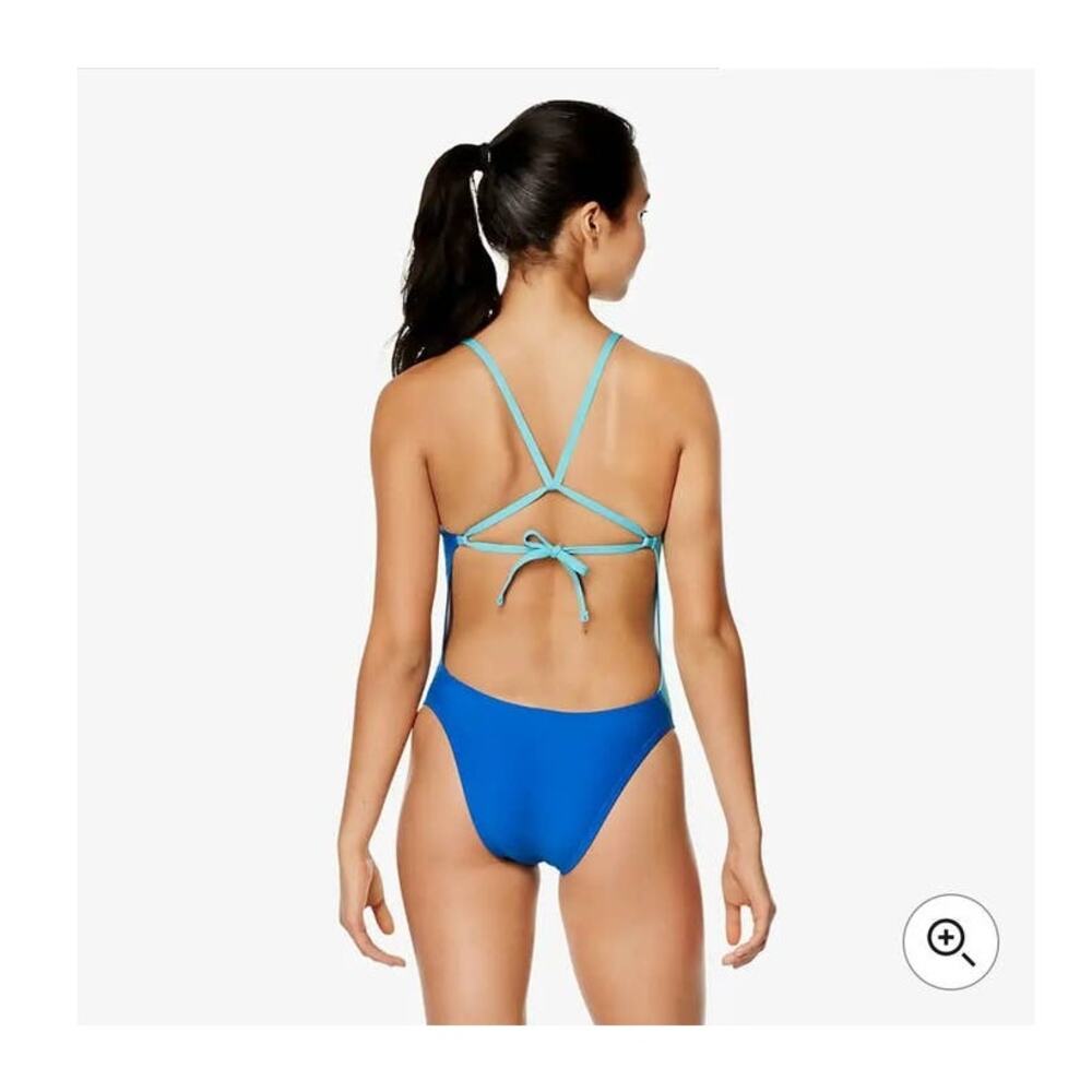 NWT Speedo Color Block Tie Back One Piece - 2 / 28 - chronos blue - 2 / 28 - Picture 2 of 4